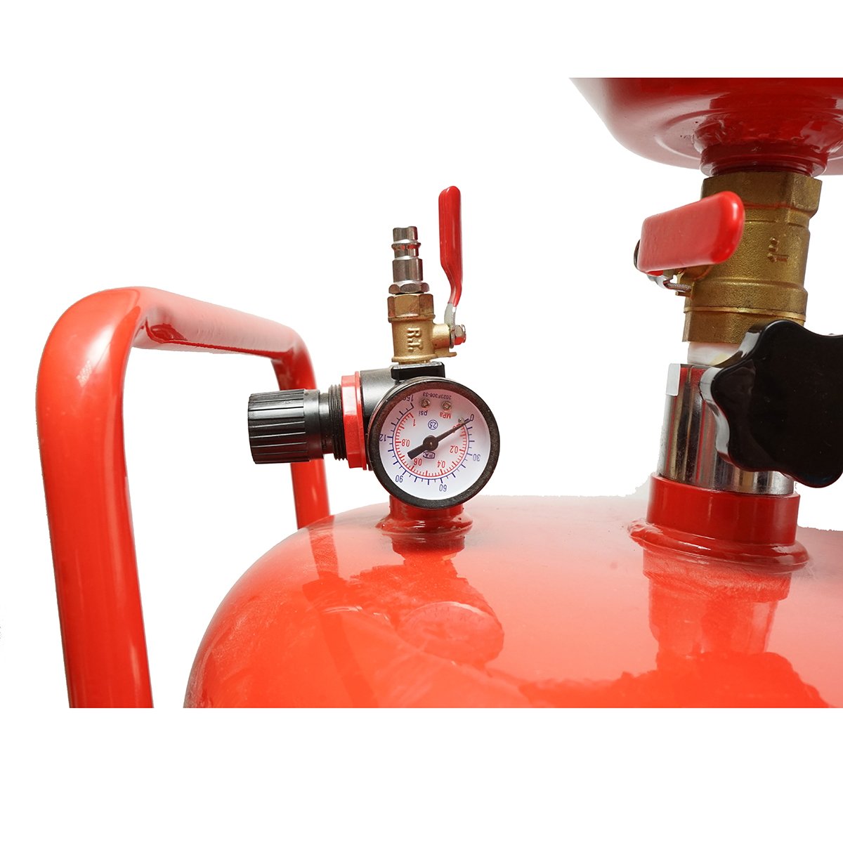 Recuperator de ulei 80L cu palnie si sistem de golire pneumatic